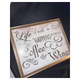 dry erase week cork board & wall sign