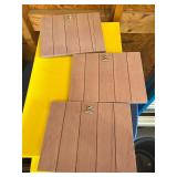 three photo clip frames dusty rose color