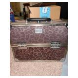 makeup tote with some products inside