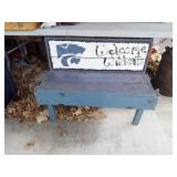 Welcome Bench Made From Ammo Crate - KSU Wildcats