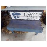 Welcome Bench Made From Ammo Crate - KSU Wildcats