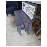Welcome Bench Made From Ammo Crate - KSU Wildcats