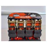 4 Pack Ratchet Tie Downs - Red