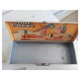 2 Vintage Kids Toolboxes with Tools