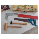 2 Vintage Kids Toolboxes with Tools