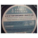 Anchor Hocking 8PC- 1/2/4/7 cup round food storage Value Pack