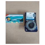 3 pack sponges and silicone strainer