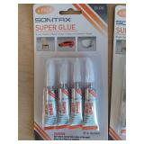 (4) Super Glue 4 Pack - 0.28 Oz. Bonds Rubber Metal Glass Plastic Ceramics Wood
