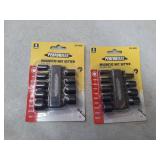 (2) 9 Pc Magnetic Nut Driver Setter Bit Sets - SAE and Metric