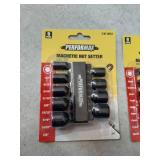 (2) 9 Pc Magnetic Nut Driver Setter Bit Sets - SAE and Metric