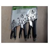 Pittsburgh 3 Pc Curved Jaw Locking Pliers Set