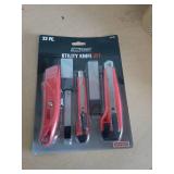 33 Pc Utility Knife Set - 3 Knives and 10 Replacement Blades for Each