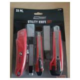 33 Pc Utility Knife Set - 3 Knives and 10 Replacement Blades for Each