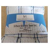 3 Piece Kitchen Towel Set - Blue