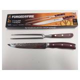 Forged in Fire 2 Pc Carving Set - 8in Carving Knife and 7in Carving Fork