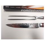 Forged in Fire 2 Pc Carving Set - 8in Carving Knife and 7in Carving Fork