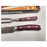 Forged in Fire 2 Pc Carving Set - 8in Carving Knife and 7in Carving Fork