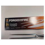 Forged in Fire 2 Pc Carving Set - 8in Carving Knife and 7in Carving Fork
