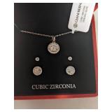 Giani Bernini Cubic Zirconia 3-Pc. Set Pendant Necklace & Stud Earrings in Sterling Silver, Created for Macy
