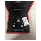 Giani Bernini Cubic Zirconia 3-Pc. Set Pendant Necklace & Stud Earrings in Sterling Silver, Created for Macy