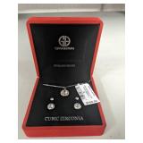 Giani Bernini Cubic Zirconia 3-Pc. Set Pendant Necklace & Stud Earrings in Sterling Silver, Created for Macy