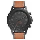 Hybrid Smartwatch - Q Nate Dark Brown Leather