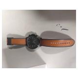 Hybrid Smartwatch - Q Nate Dark Brown Leather