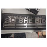 Red rocks metal holder so she did saying