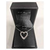Diamond Heart 18" Pendant Necklace (1/10 ct. t.w.) in Sterling Silver