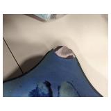 blue stone-like display plate