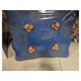 blue stone-like display plate