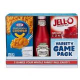 JELL-O Jiggler Slap Card Game/KRAFT Macaroni & Cheese Game/HEINZ Ketchup Dice Game Variety Pack