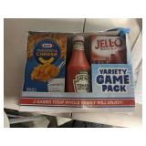 JELL-O Jiggler Slap Card Game/KRAFT Macaroni & Cheese Game/HEINZ Ketchup Dice Game Variety Pack