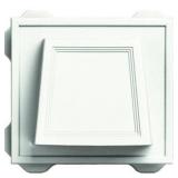 Builders Edge 140116774123 Hooded Dryer Vent, White