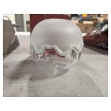 Holmegaard Mixed Double By Michael Bang Clear/frost Glass Bonbon Bowl 3.1" High