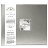 Doodlebug Storybook Metallic Album 12"X12"-Silver Metallic - Retails for $39
