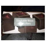 Stackable Wood Bed lifters Set of 4 - Retails for $23