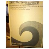 Boardwalk Wall-Mount Toilet Seat Cover Dispenser, Plastic, White -BWKKD100 - Retails for $30