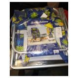 Tommy Bahama 5 Position Blue/Yellow Beach Chair - retails for $77