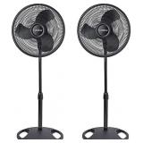 Lasko 16" Adjustable Oscillating Pedestal Fan with 3 Speeds, 2521, Black - Retails for $44