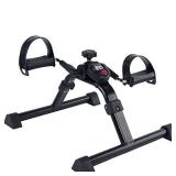 Vaunn Medical Under Desk Bike Pedal Exerciser with Electronic Display for Legs and Arms Workout (Fully Assembled Folding Exercise Pedaler, no Tools Required)