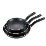 T-fal Specialty 3 PC Initiatives Nonstick Inside and Out, 8", 9.5", 11", Black