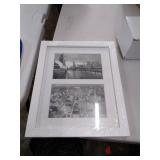 Golden State Art, 8x10 White Photo Wood Collage Frame with Real Glass and White Mat displays (2) 4x6 Pictures