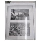 Golden State Art, 8x10 White Photo Wood Collage Frame with Real Glass and White Mat displays (2) 4x6 Pictures