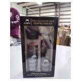 ELEVATE Hair Perfecting 3-in-1 Kit Set Includes Natural Hair Thickening Fibers & Spray Applicator Pump Nozzle & Locking Setting Hold Hair Spray | Instantly Conceal Balding Hair Areas (Dark Brown)