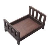 Newborn Props Photography Bed Baby Photo Small Wooden Posing Baby Photography Props Bed Baby Photo Studio Props for Photo Home Accessories (Coffee)