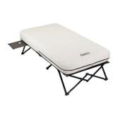 Coleman Twin Airbed Folding Cot with Side Table and 4D Battery Pump