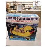 GAME Giant Derby Duck Inflatable Pool Float With Pump