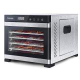 COSORI Premium Dehydrator (50 Recipes) for Food Jerky, Fruit, Meat, Dog Treats, and Herbs, Dryer Machine with Temperature Control, 6 Stainless Steel Trays, Christmas Gift, ETL Listed