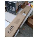 Portable Projector Screen Tripod Stand - Mobile Projection Screen , Lightweight Carry & Durable Easy Pull Assemble System for Schools Meeting Conference Indoor Outdoor Use, 50 Inch - Pyle PRJTP52